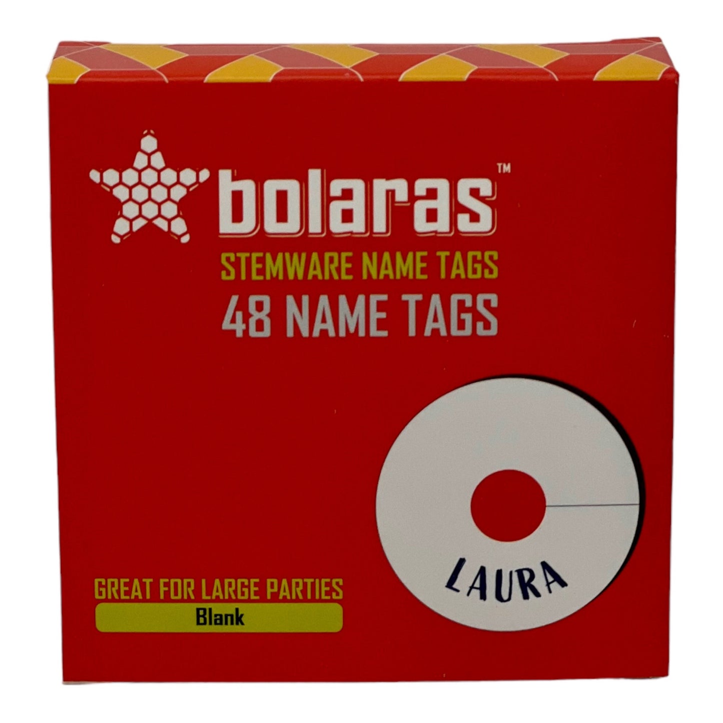 Bolaras Stemware Name Tags - Blank - (48 Tags)