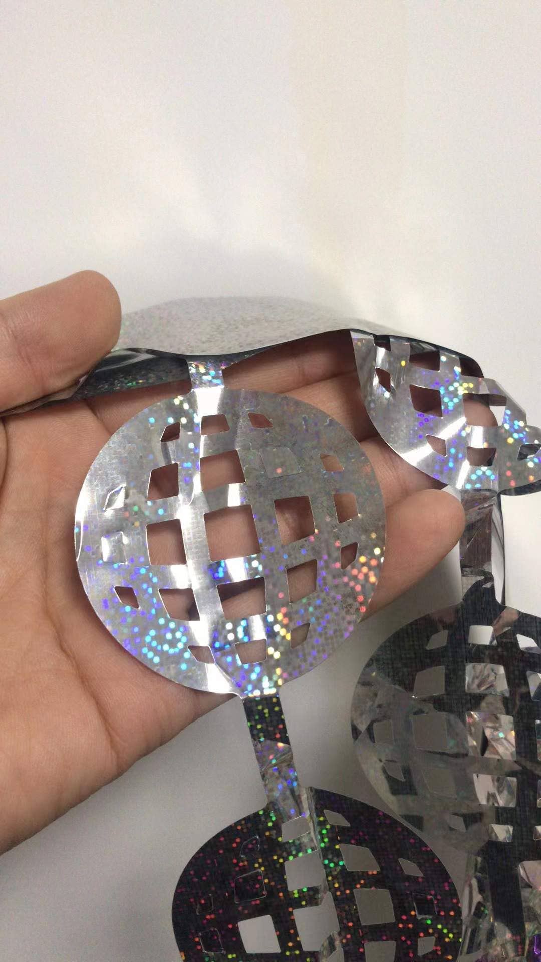Bolaras Disco Ball Foil Curtain - Silver - (39" x 79")