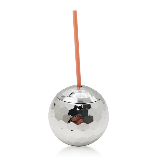 Bolaras Silver Disco Ball Cup with Name Tag