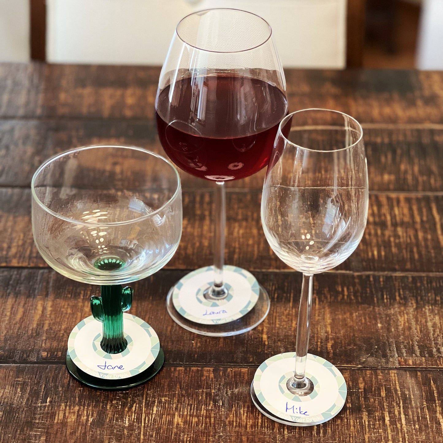 Bolaras Stemware Name Tags - Enjoy Your Drink - (48 Tags)